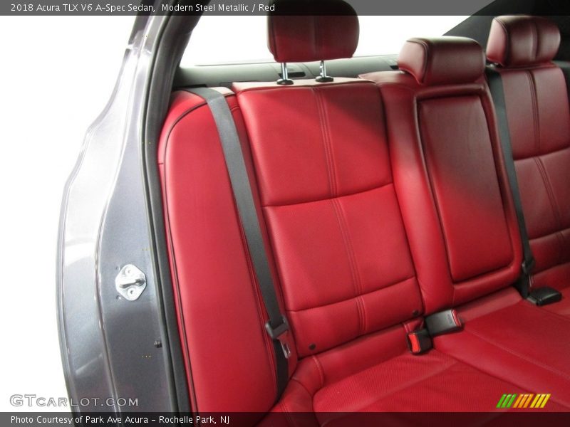 Modern Steel Metallic / Red 2018 Acura TLX V6 A-Spec Sedan