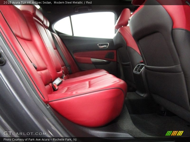 Modern Steel Metallic / Red 2018 Acura TLX V6 A-Spec Sedan