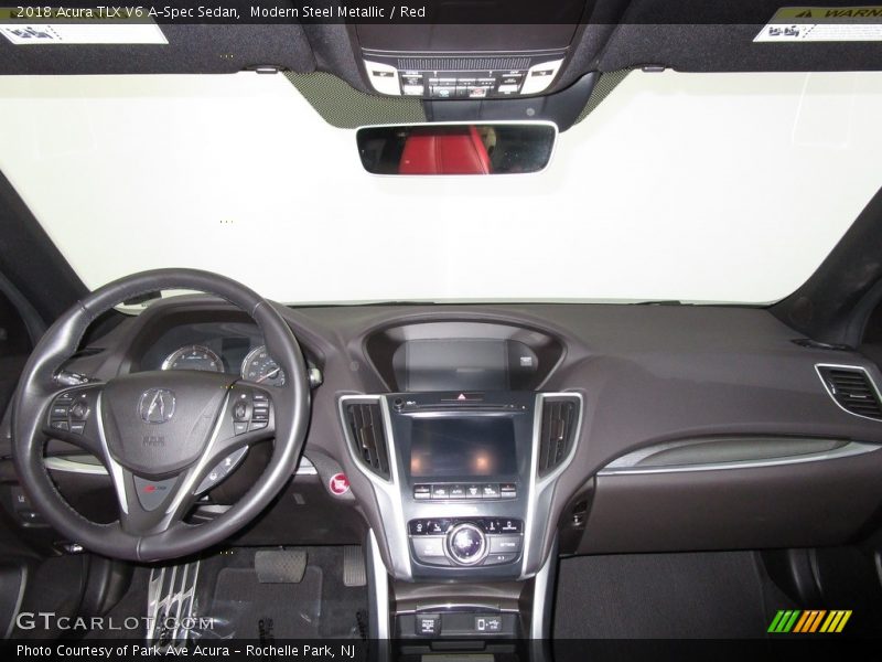 Modern Steel Metallic / Red 2018 Acura TLX V6 A-Spec Sedan