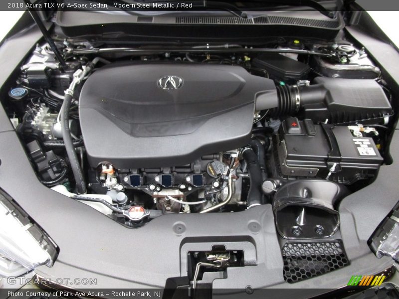 Modern Steel Metallic / Red 2018 Acura TLX V6 A-Spec Sedan