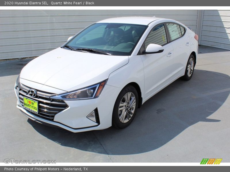 Quartz White Pearl / Black 2020 Hyundai Elantra SEL