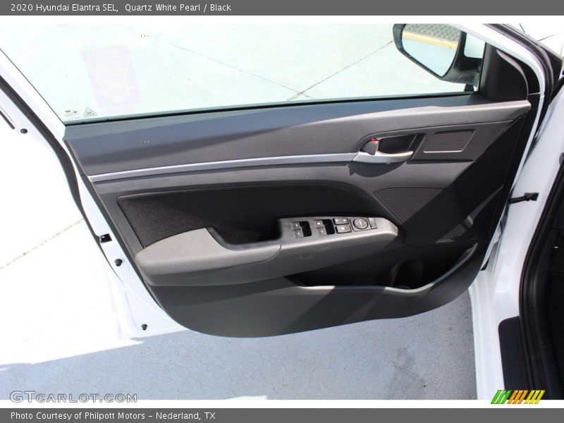 Quartz White Pearl / Black 2020 Hyundai Elantra SEL