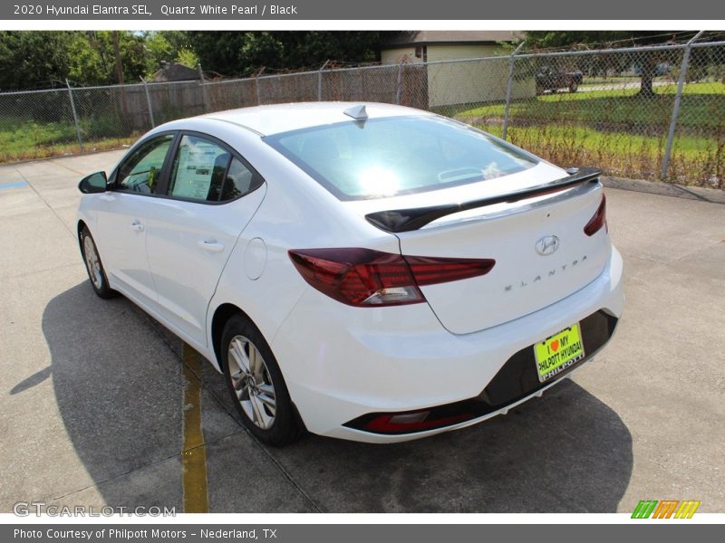 Quartz White Pearl / Black 2020 Hyundai Elantra SEL