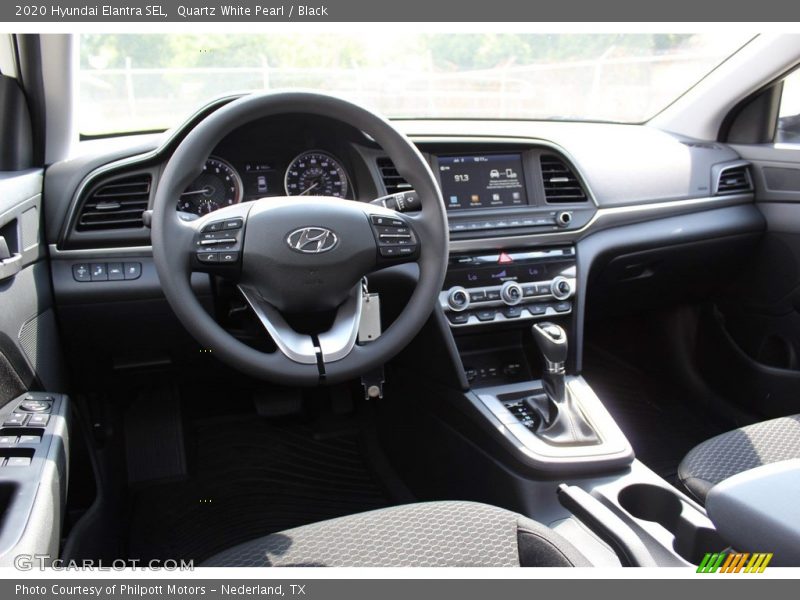 Quartz White Pearl / Black 2020 Hyundai Elantra SEL