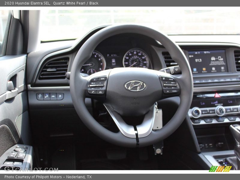 Quartz White Pearl / Black 2020 Hyundai Elantra SEL