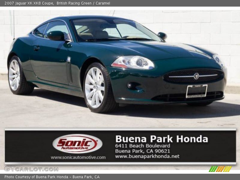 British Racing Green / Caramel 2007 Jaguar XK XK8 Coupe