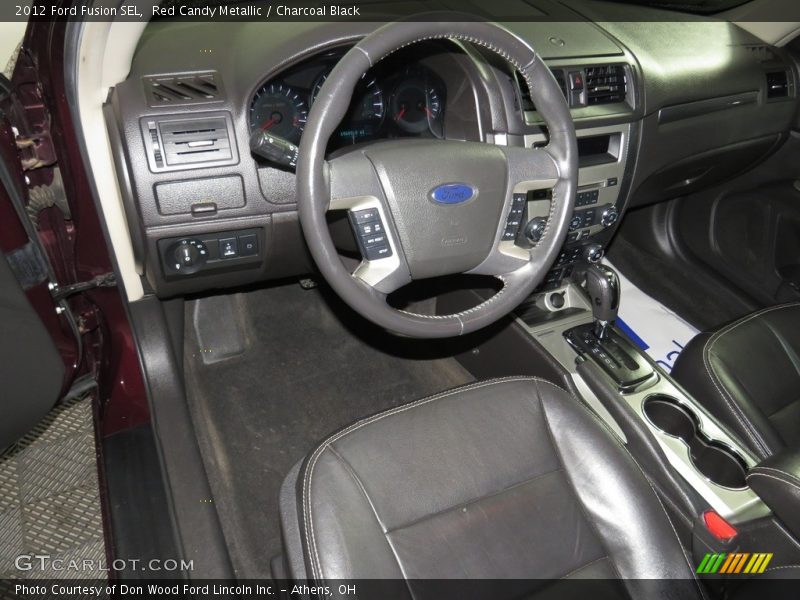Red Candy Metallic / Charcoal Black 2012 Ford Fusion SEL
