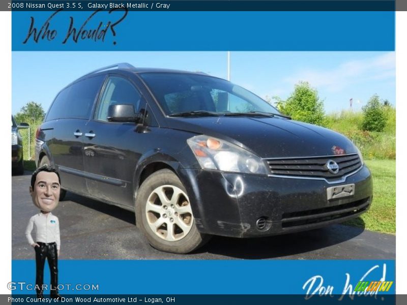 Galaxy Black Metallic / Gray 2008 Nissan Quest 3.5 S