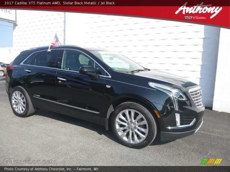 Stellar Black Metallic / Jet Black 2017 Cadillac XT5 Platinum AWD