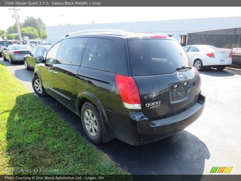Galaxy Black Metallic / Gray 2008 Nissan Quest 3.5 S