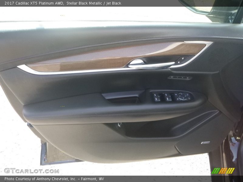 Stellar Black Metallic / Jet Black 2017 Cadillac XT5 Platinum AWD