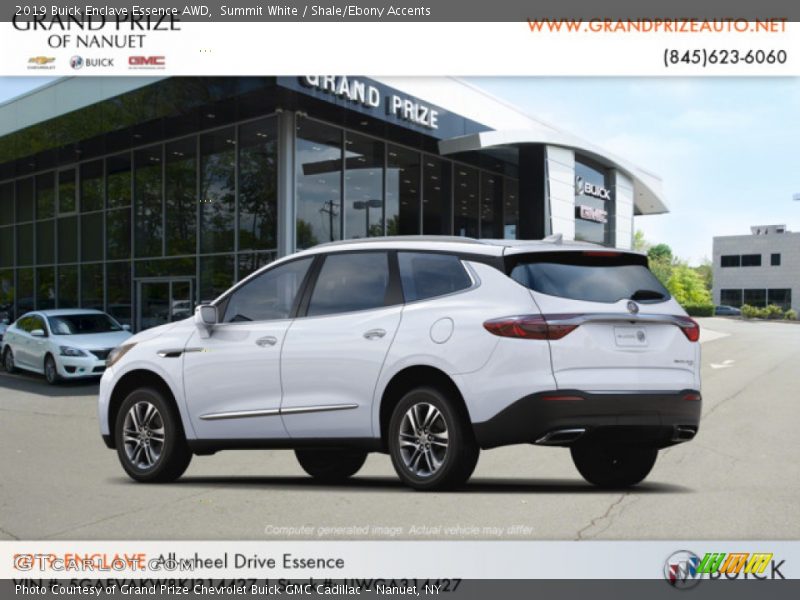 Summit White / Shale/Ebony Accents 2019 Buick Enclave Essence AWD