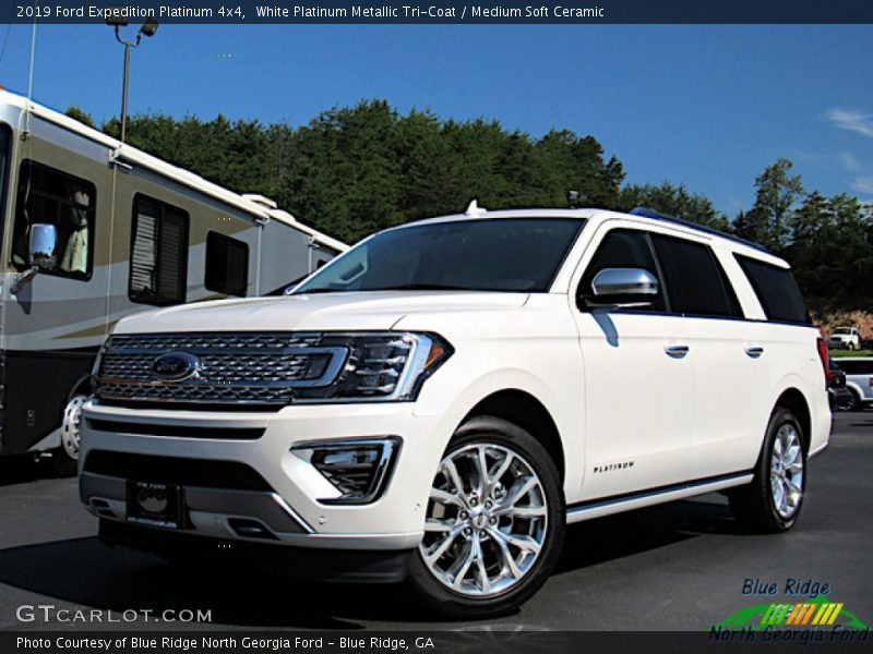White Platinum Metallic Tri-Coat / Medium Soft Ceramic 2019 Ford Expedition Platinum 4x4