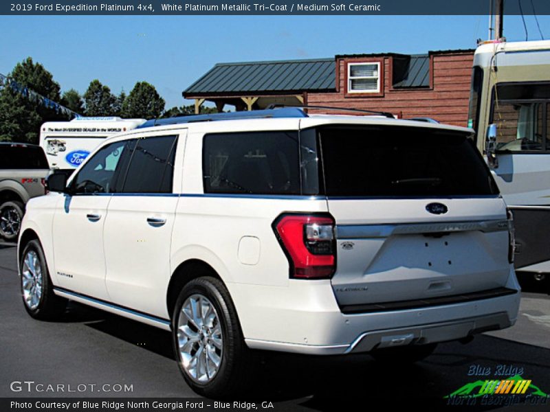 White Platinum Metallic Tri-Coat / Medium Soft Ceramic 2019 Ford Expedition Platinum 4x4