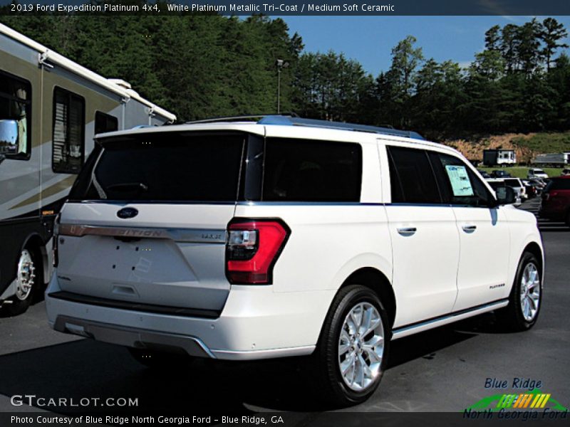 White Platinum Metallic Tri-Coat / Medium Soft Ceramic 2019 Ford Expedition Platinum 4x4