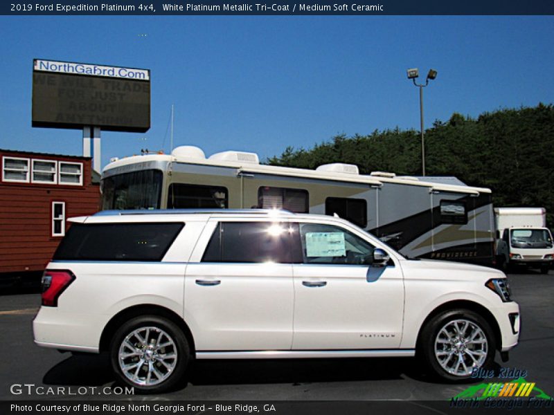White Platinum Metallic Tri-Coat / Medium Soft Ceramic 2019 Ford Expedition Platinum 4x4
