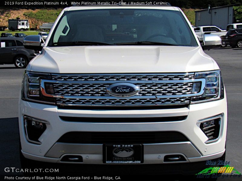 White Platinum Metallic Tri-Coat / Medium Soft Ceramic 2019 Ford Expedition Platinum 4x4