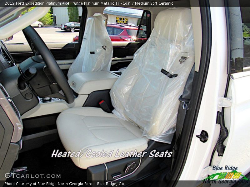 White Platinum Metallic Tri-Coat / Medium Soft Ceramic 2019 Ford Expedition Platinum 4x4
