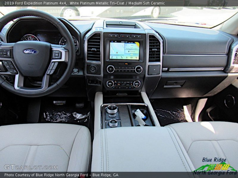 White Platinum Metallic Tri-Coat / Medium Soft Ceramic 2019 Ford Expedition Platinum 4x4