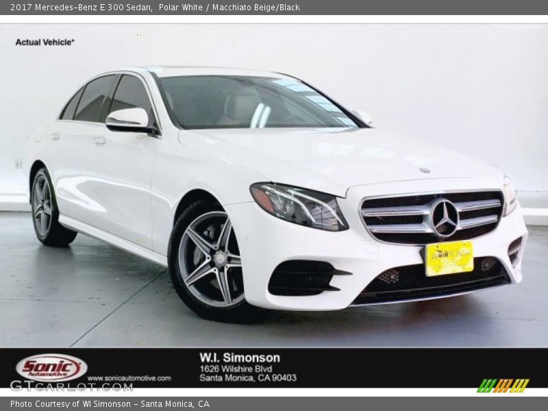 Polar White / Macchiato Beige/Black 2017 Mercedes-Benz E 300 Sedan