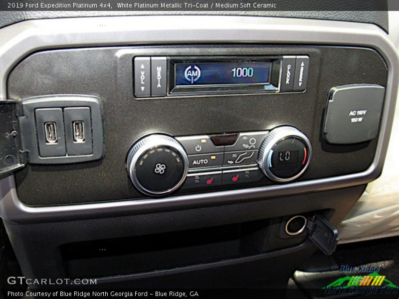 White Platinum Metallic Tri-Coat / Medium Soft Ceramic 2019 Ford Expedition Platinum 4x4