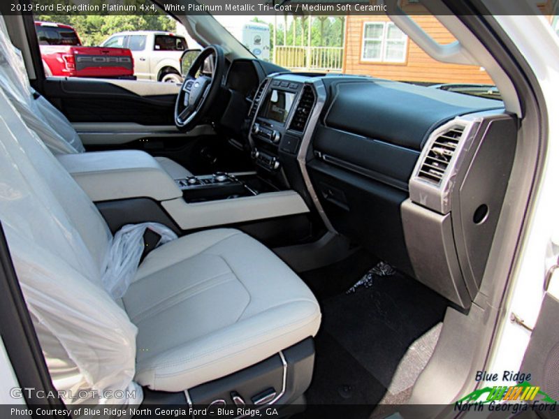 White Platinum Metallic Tri-Coat / Medium Soft Ceramic 2019 Ford Expedition Platinum 4x4