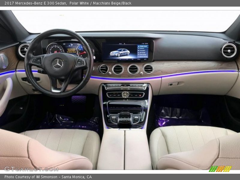 Polar White / Macchiato Beige/Black 2017 Mercedes-Benz E 300 Sedan