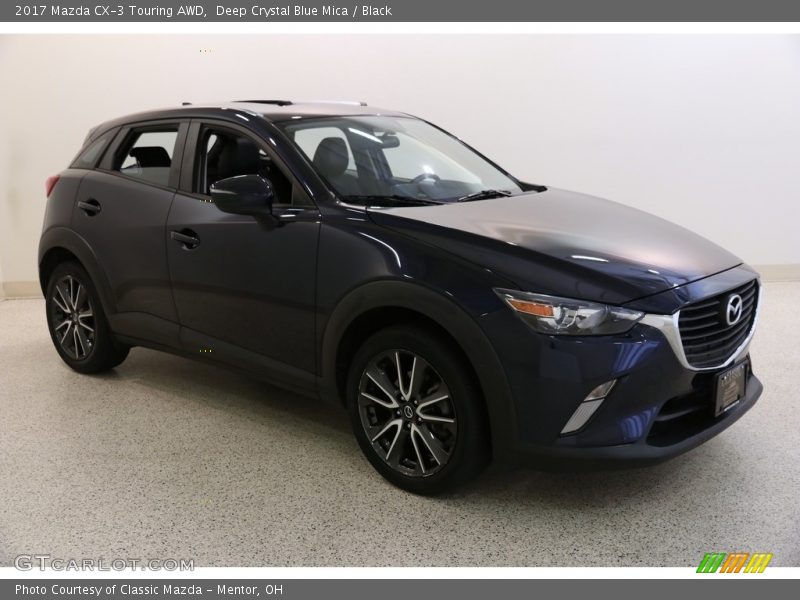 Deep Crystal Blue Mica / Black 2017 Mazda CX-3 Touring AWD