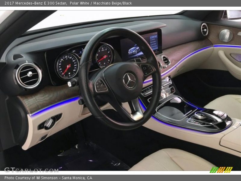 Polar White / Macchiato Beige/Black 2017 Mercedes-Benz E 300 Sedan