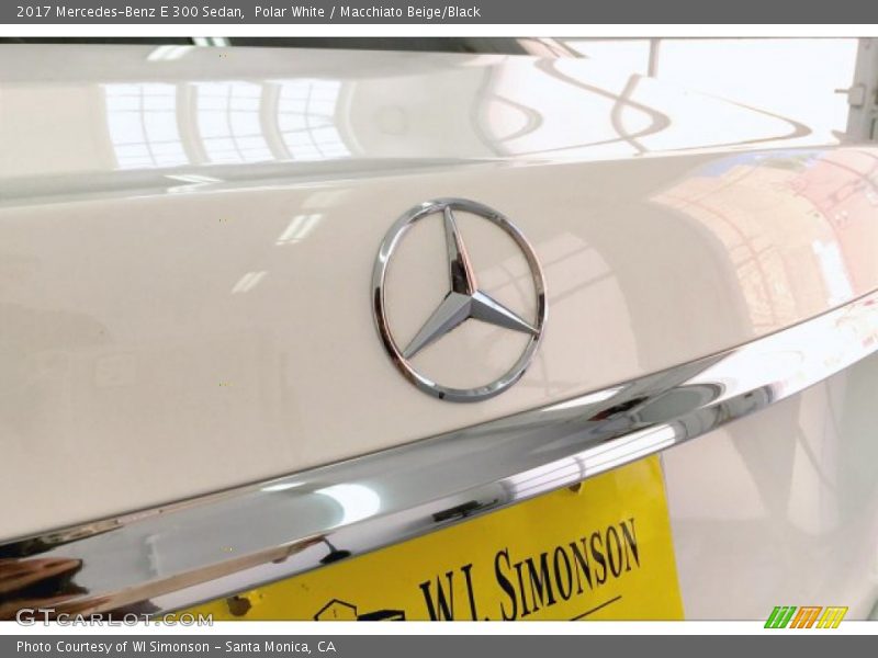Polar White / Macchiato Beige/Black 2017 Mercedes-Benz E 300 Sedan