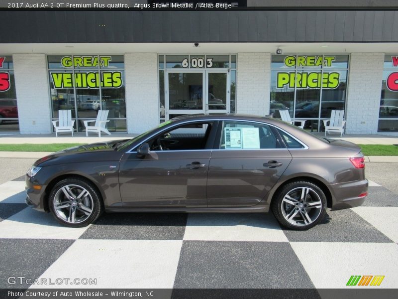 Argus Brown Metallic / Atlas Beige 2017 Audi A4 2.0T Premium Plus quattro