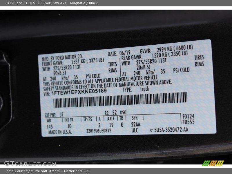 Magnetic / Black 2019 Ford F150 STX SuperCrew 4x4