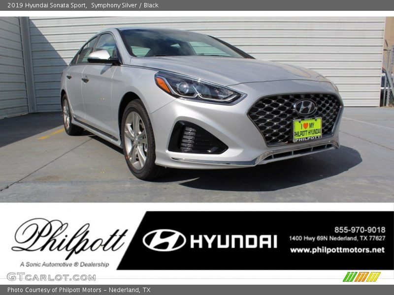 Symphony Silver / Black 2019 Hyundai Sonata Sport