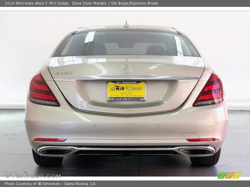 Dune Silver Metallic / Silk Beige/Espresso Brown 2019 Mercedes-Benz S 450 Sedan