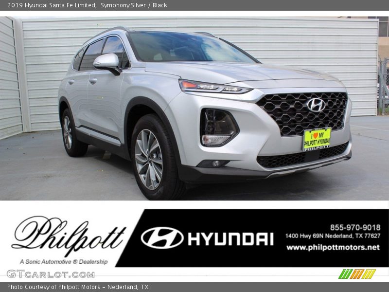 Symphony Silver / Black 2019 Hyundai Santa Fe Limited