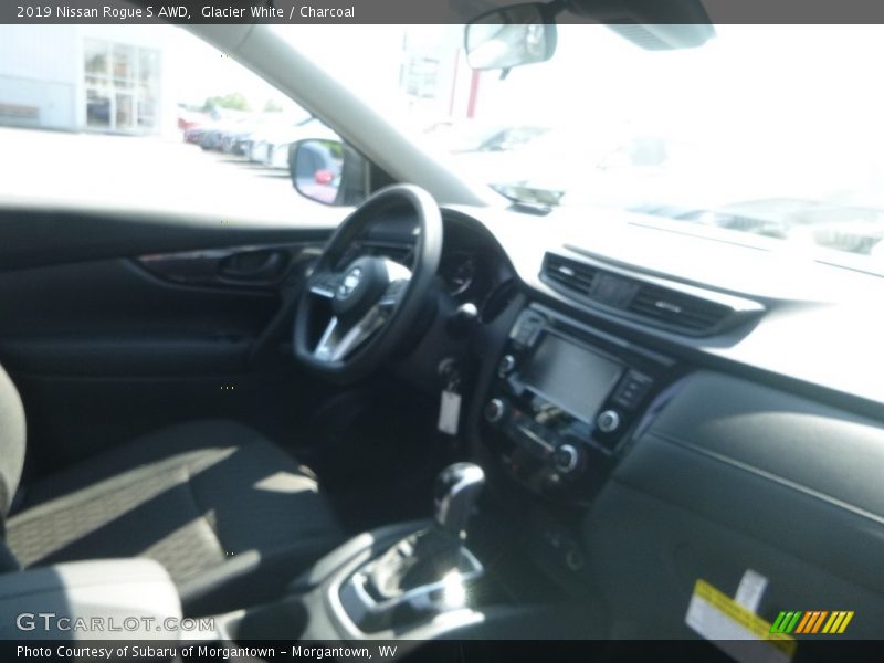 Glacier White / Charcoal 2019 Nissan Rogue S AWD