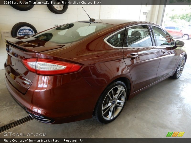 Bronze Fire Metallic / Charcoal Black 2016 Ford Fusion Titanium AWD