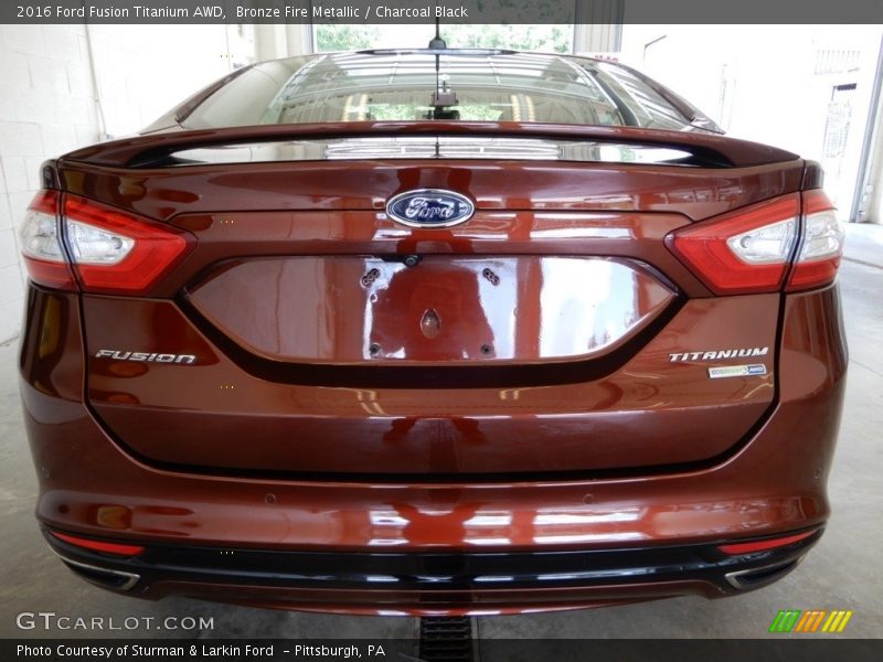 Bronze Fire Metallic / Charcoal Black 2016 Ford Fusion Titanium AWD