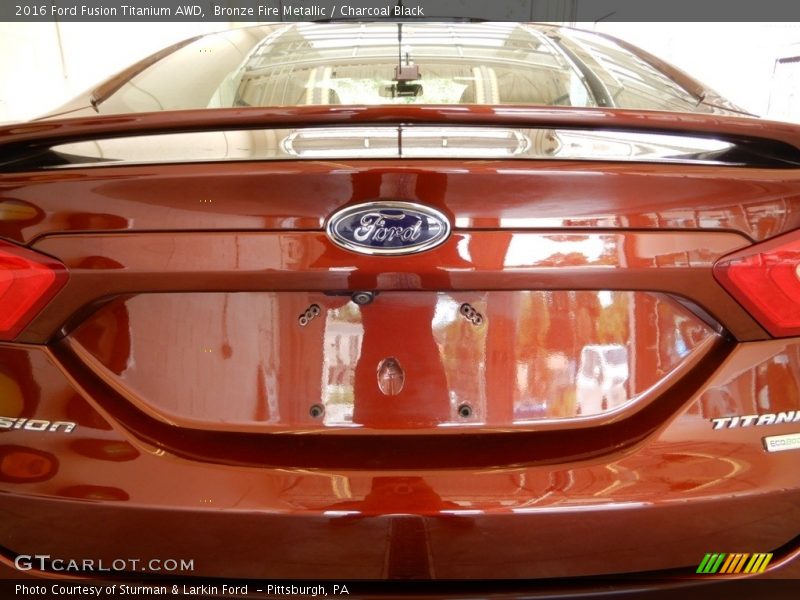 Bronze Fire Metallic / Charcoal Black 2016 Ford Fusion Titanium AWD