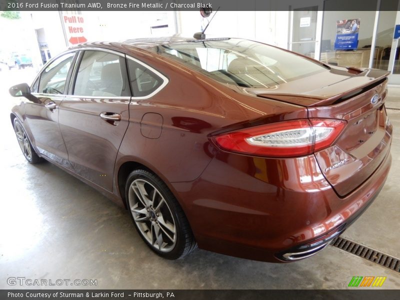 Bronze Fire Metallic / Charcoal Black 2016 Ford Fusion Titanium AWD