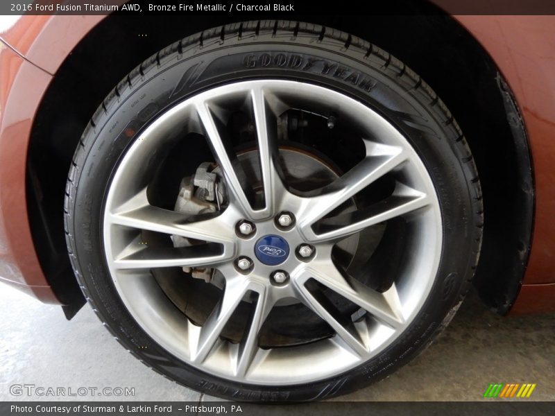 Bronze Fire Metallic / Charcoal Black 2016 Ford Fusion Titanium AWD