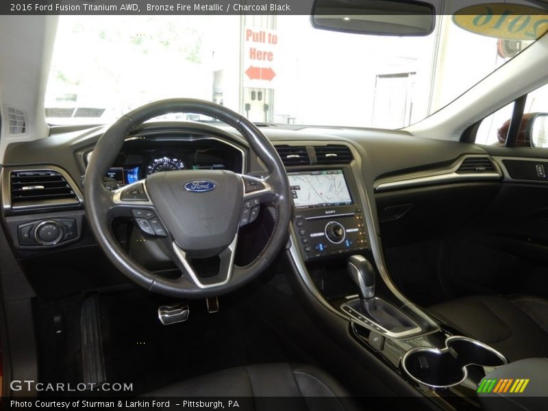 Bronze Fire Metallic / Charcoal Black 2016 Ford Fusion Titanium AWD
