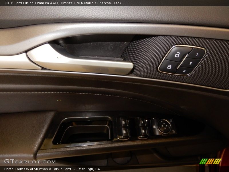 Bronze Fire Metallic / Charcoal Black 2016 Ford Fusion Titanium AWD
