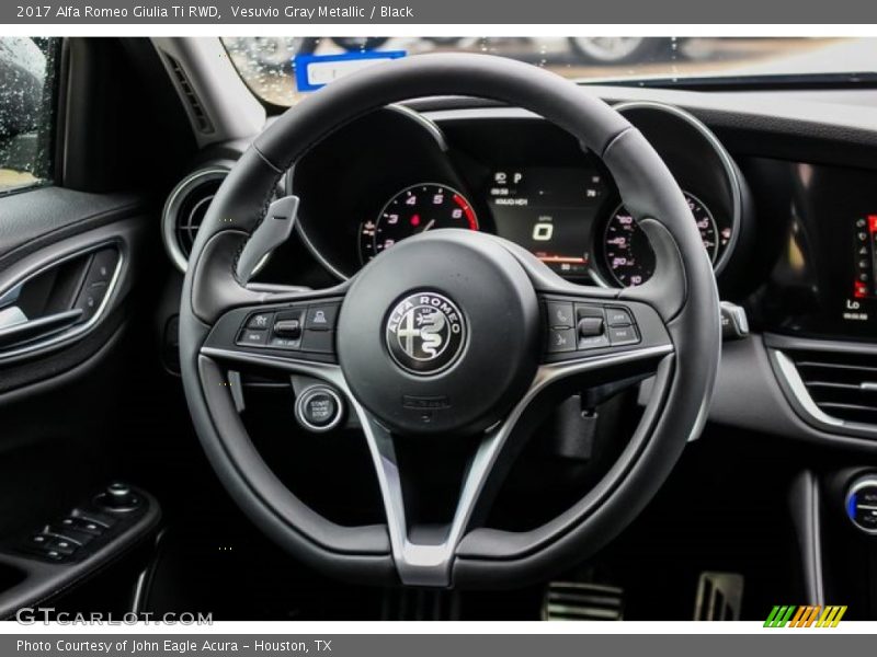 Vesuvio Gray Metallic / Black 2017 Alfa Romeo Giulia Ti RWD