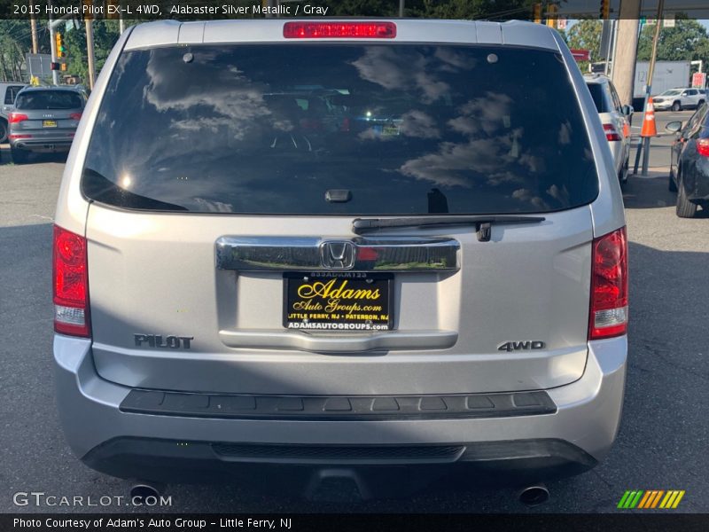 Alabaster Silver Metallic / Gray 2015 Honda Pilot EX-L 4WD