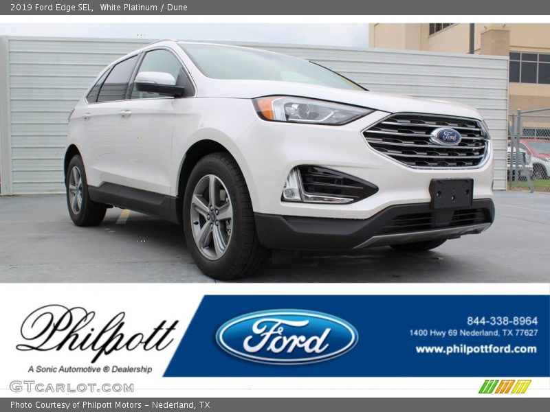 White Platinum / Dune 2019 Ford Edge SEL