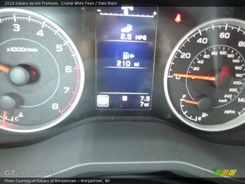 Crystal White Pearl / Slate Black 2019 Subaru Ascent Premium