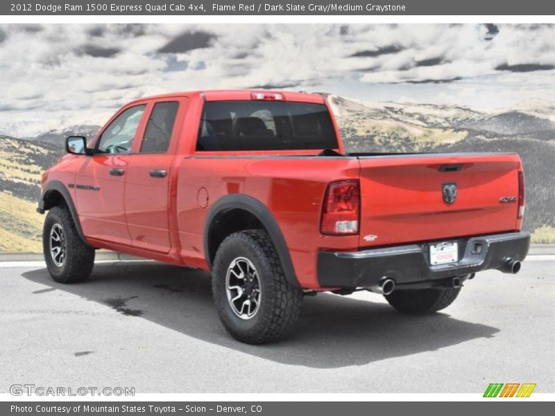 Flame Red / Dark Slate Gray/Medium Graystone 2012 Dodge Ram 1500 Express Quad Cab 4x4
