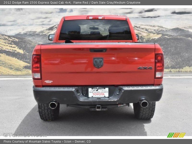 Flame Red / Dark Slate Gray/Medium Graystone 2012 Dodge Ram 1500 Express Quad Cab 4x4