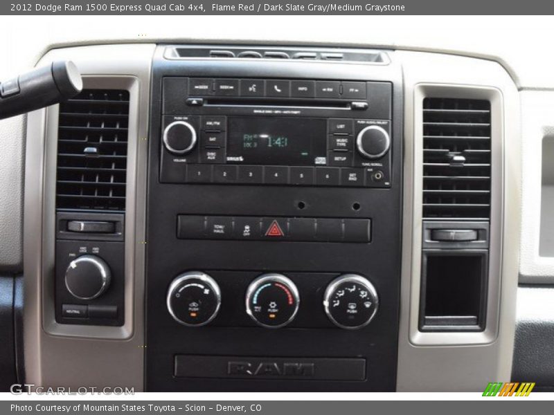 Flame Red / Dark Slate Gray/Medium Graystone 2012 Dodge Ram 1500 Express Quad Cab 4x4